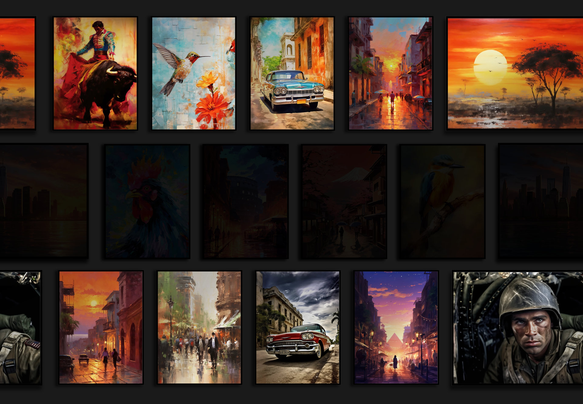 Gallery-style framed art prints